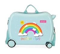 Enso Arcoiris Positive Vives, Maleta Infantil Niñas, Azul (Blue), 50x39x20 Cm