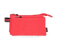Enso Basic Estuche Tres Compartimentos, Coral | 22 cm, 1.32 liters