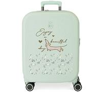 Enso Beautiful day Maleta de cabina Rígida, Verde, 4 Ruedas dobles
