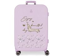 Enso Beautiful day Maleta mediana, Morado, Rígida, 4 Ruedas dobles