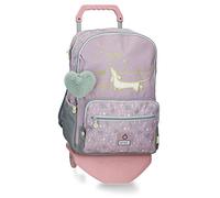 Enso Beautiful day Mochila Escolar Doble Compartimento con Carro Morado 32x44x17 cms Poliéster 23,94L