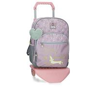 Enso Beautiful day Mochila Escolar con Carro Morado 30x38x12 cms Poliéster 13,68L
