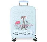 Enso Bonjour Maleta de cabina Azul 40x55x20 cms Rígida ABS Cierre TSA integrado 37L 2,74 kgs 4 Ruedas dobles Equipaje de Mano