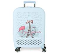 Enso Bonjour Maleta de cabina Azul 40x55x20 cms Rígida ABS Cierre TSA integrado 37L 3,22 kgs 4 Ruedas dobles Equipaje de Mano