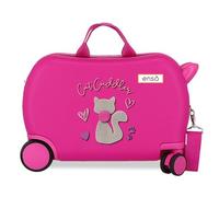 Enso Cat Cuddler Maleta Infantil Rosa 45x31x20 cms Rígida ABS 24,6L 1,8 kgs 4 Ruedas Equipaje Mano