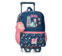 Enso Ciao Bella Mochila con Carro Azul 25x32x12 cms Poliéster 9,6L