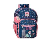 Enso Ciao Bella Mochila Escolar Adaptable a Carro Azul 30x38x12 cms Poliéster 13,68L