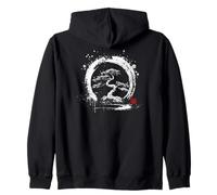 Enso Circle Bonsái Árbol Zen Meditación Arte Budista Sudadera con Capucha