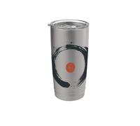 Enso Circulo Budismo Zen Meditación Arte Tradicional Japonés Vaso térmico de acero inoxidable de doble pared