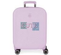 Enso Cute girl Maleta de cabina Morado 40x55x20 cms Rígida ABS Cierre TSA integrado 37L 3,22 kgs 4 Ruedas dobles Equipaje de Mano