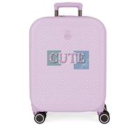Enso Cute girl Maleta de cabina Morado 40x55x20 cms Rígida ABS Cierre TSA integrado 37L 2,74 kgs 4 Ruedas dobles Equipaje de Mano