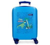 Enso Dino Maleta de Cabina Azul 33x50x20 cms Rígida ABS Cierre de combinación Lateral 28,4L 2 kgs 4 Ruedas Dobles Equipaje Mano