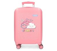 Enso Dreamer Maleta de Cabina Rosa 33x50x20 cms Rígida ABS 33L 2 kgs 4 Ruedas Dobles Equipaje Mano