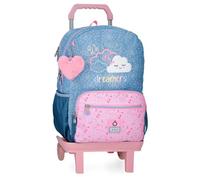 Enso Dreamer Mochila Escolar con Carro Azul 32x42x14 cms Poliéster 18,82L