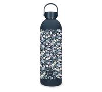 Enso Fleur Botella de Acero Inoxidable Azul 7x26,5x7 cms