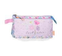 Enso Full of Flowers Estuche Triple Rosa 22x12x5 cms Poliéster