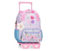 Enso Full of Flowers Mochila con Carro Rosa 23x28x10 cms Poliéster