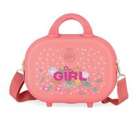 Enso Girl Zone, Maleta Fabricada en ABS, un Material Resistente y Ligero, Interior organizado con compartimientos, Cuatro Ruedas Dobles. Rosa