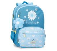 Enso Happiness mochila infantil, mochila escolar, fabricada en Poliéster, ruedas dobles de giro multidireccional, Múltiples formas de usarlo, azul