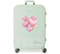 Enso Hearts Maleta Mediana Verde 48x70x28 cms Rígido 4,32 kgs Cierre TSA ABS 4,32 kgs 79L