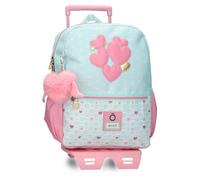 Enso Hearts Mochila con Carro Verde 27x33x11 cm Poliéster 9,8L