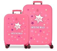 Enso Into The Wild Juego de Maletas Rosa 55/70 cms Rígida ABS 116L 7,54 kgs Equipaje de Mano
