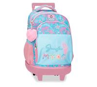 Enso Jungle Mood Mochila Compact 2 Ruedas Azul 33x44x21 cms Poliéster