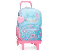 Enso Jungle Mood Mochila Escolar Doble Compartimento con Carro Azul 32x44x17 cms Poliéster