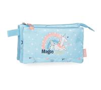 Enso Magic Summer Estuche Triple Azul 22x12x5 cms Poliéster