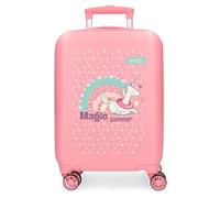 Enso Magic Summer Maleta de Cabina Rosa 33x50x20 cms Rígida ABS 33L 2 kgs 4 Ruedas Dobles Equipaje Mano