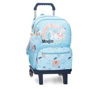Enso Magic Summer Mochila Escolar con Carro Azul 32x44x17 cms Poliéster