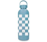 Enso Magical Fleur Squares Botella de Acero Inoxidable Azul con Capacidad para 500ml y Medidas 7 x 23 cms Acero Inoxidable