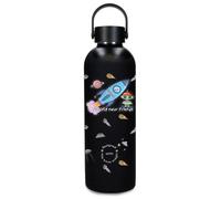Enso Magical New Friends Botella de Acero Inoxidable Negro con Capacidad para 500ml y Medidas 7 x 23 cms Acero Inoxidable