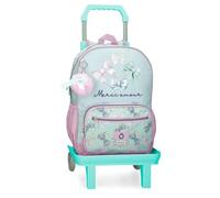 Enso Merci Amour Mochila Escolar, Verde, 30x38x12 cms