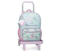 Enso Merci Amour Mochila Escolar con Carro Verde 30x38x12 cms Poliéster