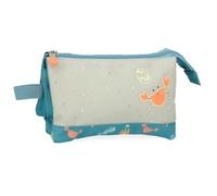 Enso Mr Crab Estuche Triple Azul 22x12x5 cms Poliéster by Joumma Bags