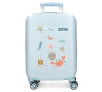 Enso Mr Crab Maleta de Cabina Azul 33x50x20 cms Rígida ABS 33L 2 kgs 4 Ruedas Dobles Equipaje Mano