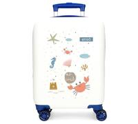 Enso Mr Crab Maleta de Cabina Blanco 33x50x20 cms Rígida ABS 33L 2 kgs 4 Ruedas Dobles Equipaje Mano
