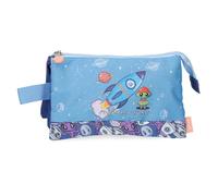 Enso New Friends Estuche Triple Azul 22x12x5 cms Poliéster