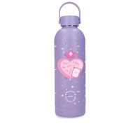 Enso Queen of Hearts Botella de Acero Inoxidable Morado 7,4x23,5x7,4 cms