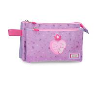 Enso Queen of Hearts Estuche Triple Morado 22x12x5 cm Poliéster
