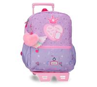 Enso Queen of Hearts Mochila con Carro Morado 27x33x11 cm Poliéster 9,8L
