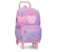 Enso Queen Of Hearts Mochila Escolar Doble Compartimento con Carro Morado 32x44x17 cm Poliéster 23,94L