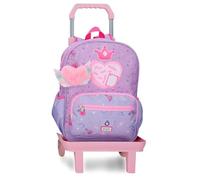 Enso Queen of Hearts Mochila Escolar Morado 30x38x12 cm Poliéster 13,68L
