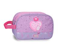 Enso Queen of Hearts Neceser Dos Compartimentos Adaptable Morado 26x16x10 cm Poliéster