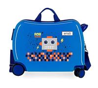 Enso Rob Friend Maleta Infantil Azul 50x38x20 cms Rígida ABS Cierre de combinación lateral 34L 1,8 kgs 4 Ruedas Equipaje de Mano