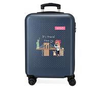 Enso Travel Time Maleta de cabina Azul 38x55x20 cms Rígida ABS Cierre de combinación lateral 35L 2 kgs 4 Ruedas dobles Equipaje de Mano