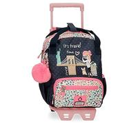 Enso Travel Time Mochila Pequeña con carro Azul 23x28x10 cms Poliéster 6,44L