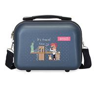Enso Travel Time Neceser Adaptable con Bandolera Azul 29x21x15 cms Rígido ABS 9,14L