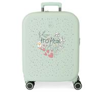 Enso Tropical Love Maleta de Cabina Verde 40x55x20 cms Rígida ABS Cierre TSA Integrado 37L 3,22 kgs 4 Ruedas Dobles Equipaje Mano